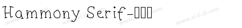 Hammony Serif字体转换